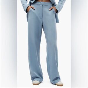 Weworewhat Stormy Blue Relaxed Wide Leg Pant NWT Size 0